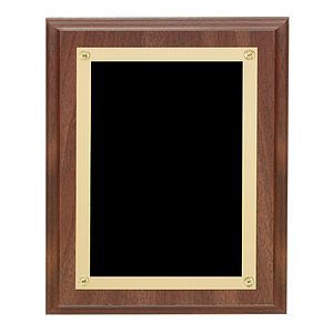 Walnut Finish Plaque w/Rosettes