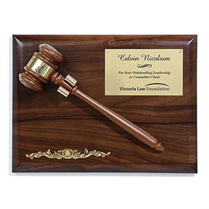 Gavel Plaque - Walnut