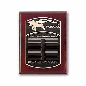Etch/Antiqued Plaq - Mahogany
