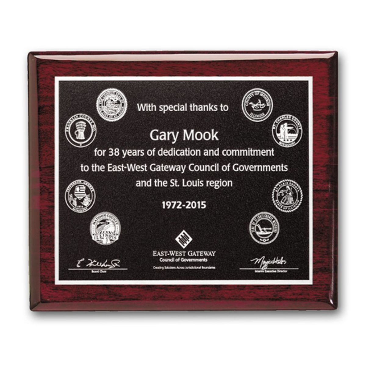 Photocast Plaque - Rosewood     