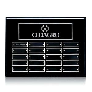 Oakleigh Horiz Pert/Plaque - Black/Silver