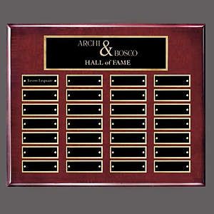 Oakleigh Horiz Pert/Plaque - Rosewood/Gold
