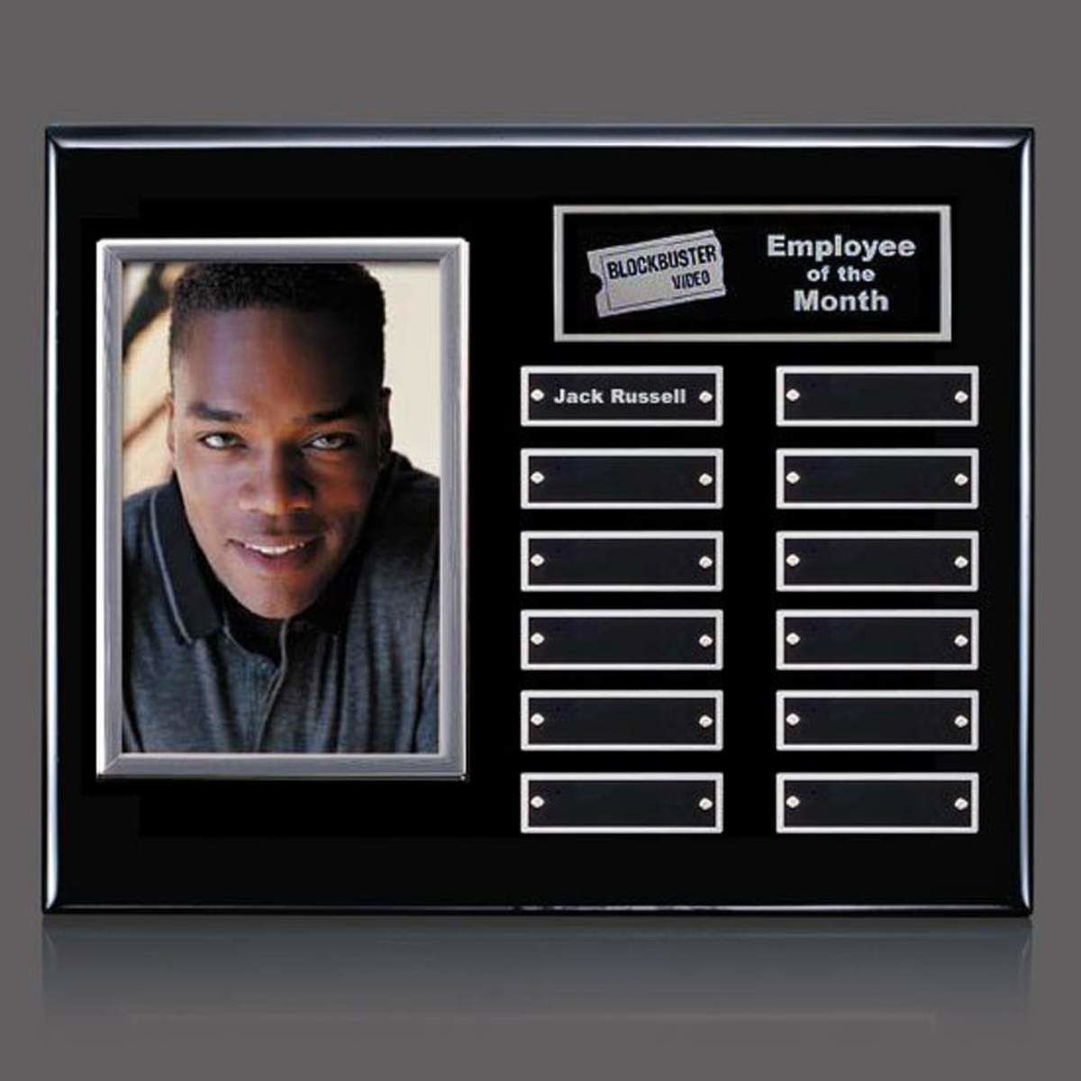 Photo (Vert) P/Plaque - Black/Silver