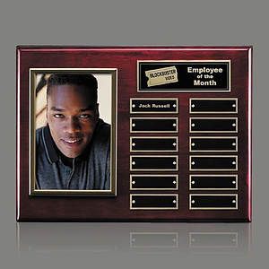 Photo (Vert) P/Plaque - Rosewood/Gold 
