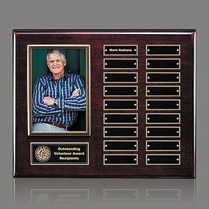 Photo (Vert) P/Plaque - Rosewood/Gold 