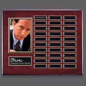 Photo (Vert) P/Plaque - Rosewood/Gold 