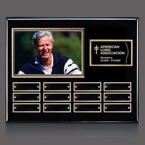 Photo (Horiz) P/Plaque - Black/Gold