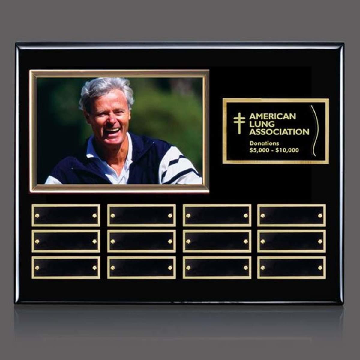 Photo (Horiz) P/Plaque - Black/Gold