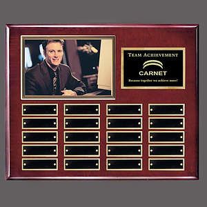 Photo (Horiz) P/Plaque - Rosewood/Gold