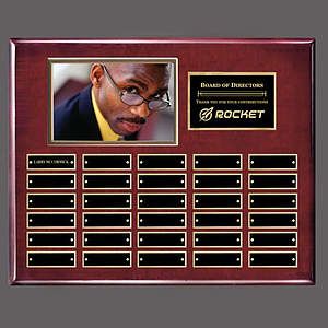 Photo (Horiz) P/Plaque - Rosewood/Gold