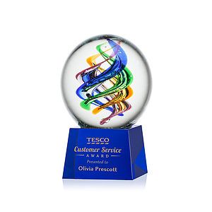Galileo Award on Robson Base - Blue