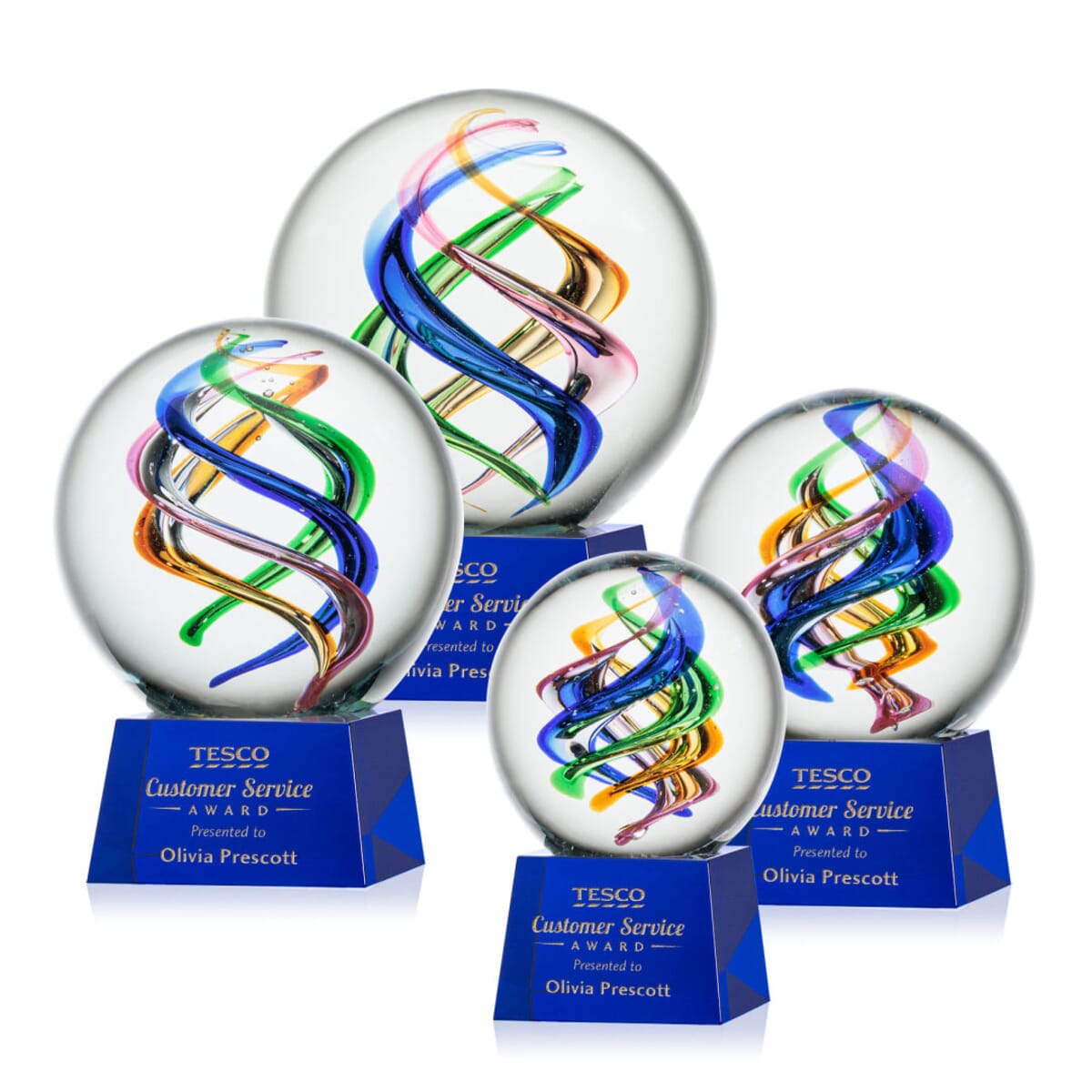 Galileo Award on Robson Base - Blue