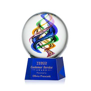 Galileo Award on Robson Base - Blue