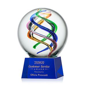 Galileo Award on Robson Base - Blue