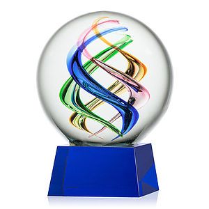 Galileo Award on Robson Base - Blue