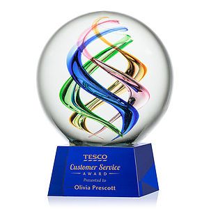 Galileo Award on Robson Base - Blue