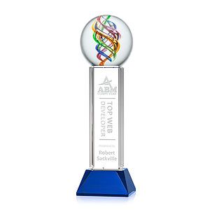 Galileo Award on Stowe Base - Blue