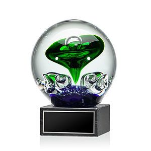 Aquarius Award on Square Marble Base