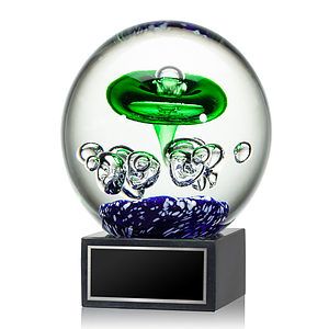 Aquarius Award on Square Marble Base