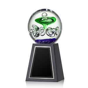 Aquarius Award on Tall Marble Base