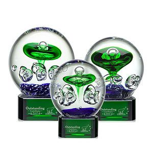 Aquarius Award on Paragon Base - Green