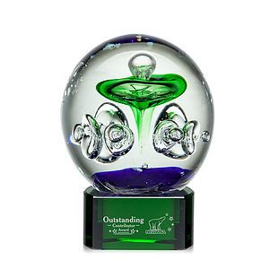 Aquarius Award on Paragon Base - Green