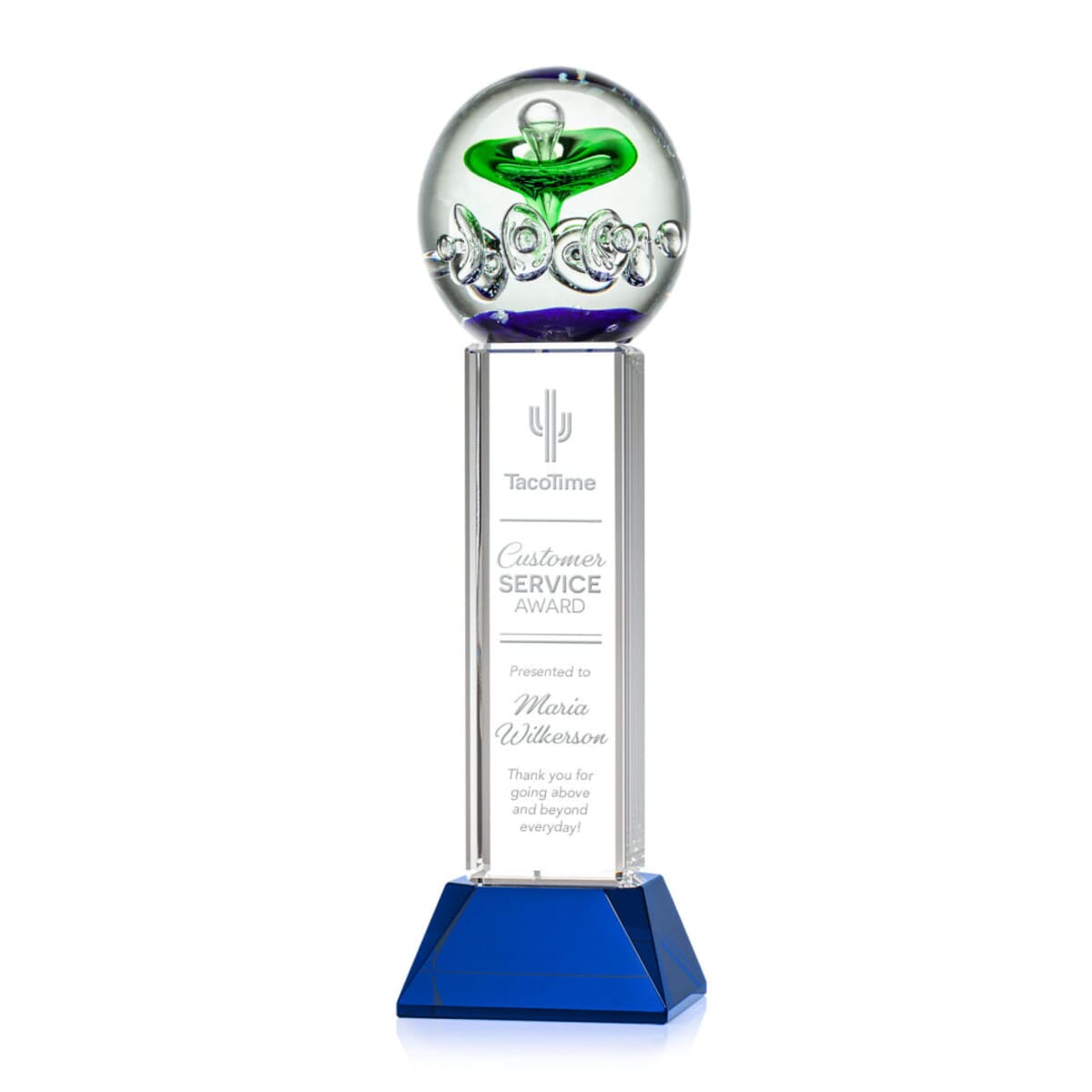 Aquarius Award on Stowe Base - Blue