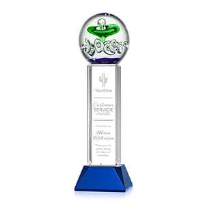 Aquarius Award on Stowe Base - Blue