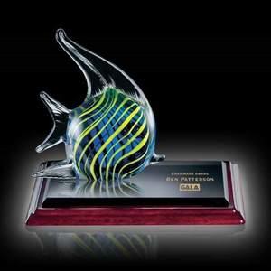 Davos Fish Award on Rosewood Base