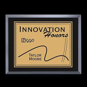 Avonlea/Everett Plaque - Black/Gold