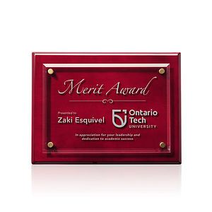 Caledon Plaque - Rosewood/Gold