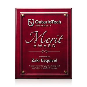 Caledon Plaque - Rosewood/Gold