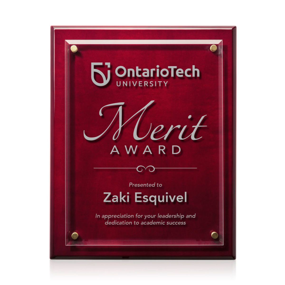 Caledon Plaque - Rosewood/Gold