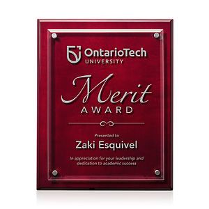 Caledon Plaque - Rosewood/Silver