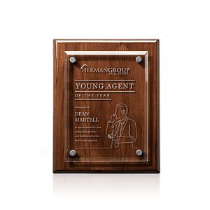 Caledon Plaque - Walnut/Silver