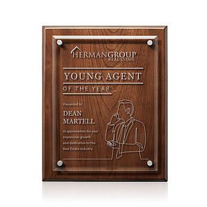 Caledon Plaque - Walnut/Silver