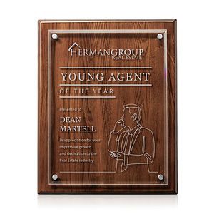 Caledon Plaque - Walnut/Silver