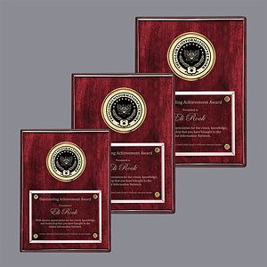 Jansenn Plaque - Rosewood/Gold