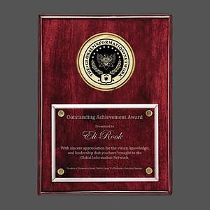 Jansenn Plaque - Rosewood/Gold