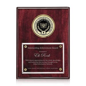 Jansenn Plaque - Rosewood/Gold