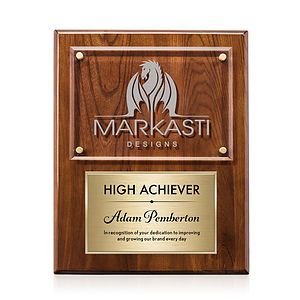 Gossamer Plaque - Walnut/Gold