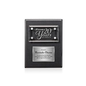 Gossamer Plaque - Carbon Fibre/Silver