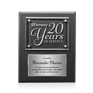Gossamer Plaque - Carbon Fibre/Silver