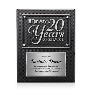 Gossamer Plaque - Carbon Fibre/Silver