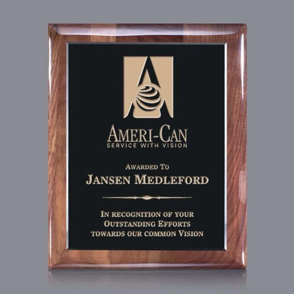 Telford Plaque - Ebony/Walnut