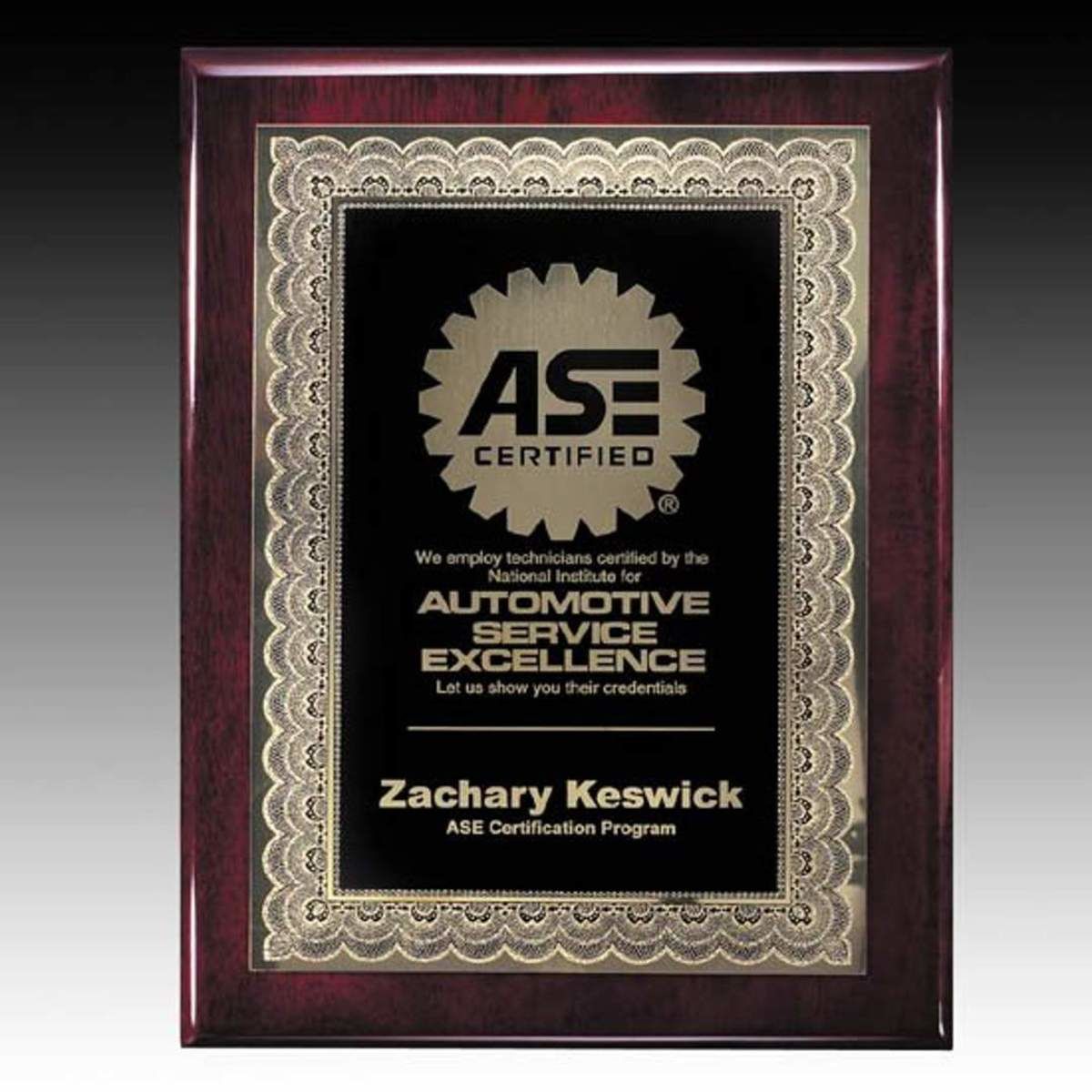 Oakleigh certificate - rosewood finish | Inkmule