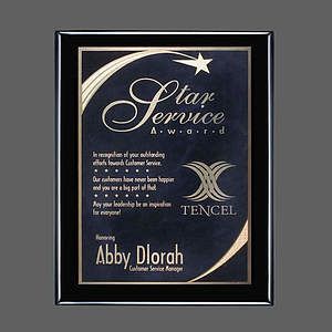 Oakleigh/Birchcliff Plaque - Black Finish
