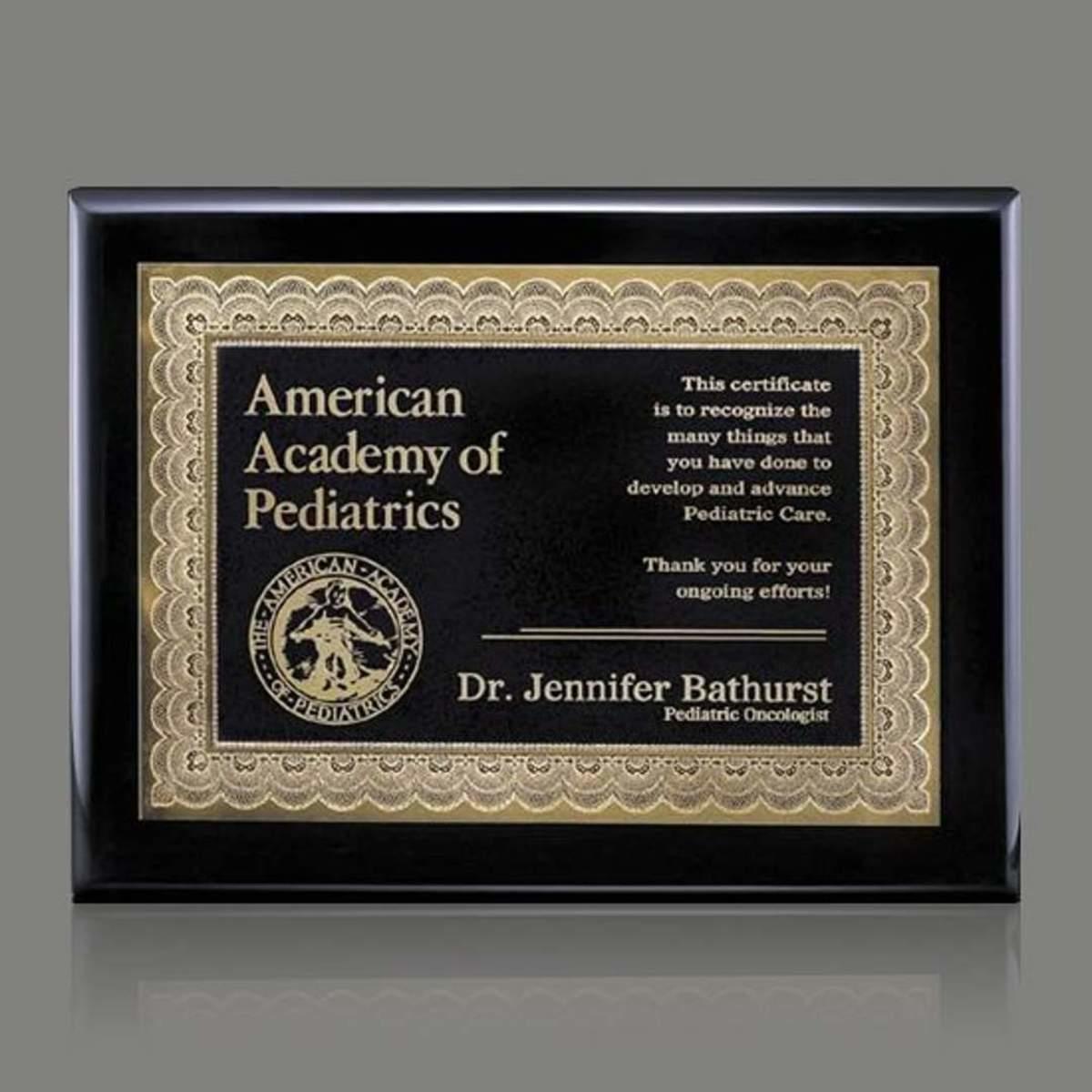 Oakleigh Certificate - Black Finish