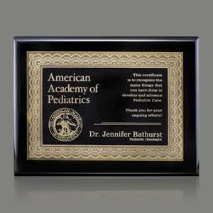 Oakleigh Certificate - Black Finish
