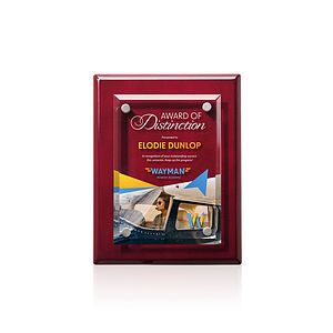 Caledon VividPrint™ Plaque - Rosewood/Silver